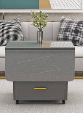 家6742用轻岩能板折奢叠茶小几户型客厅可移动多功茶水柜边几吃饭