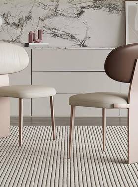 背意式轻房奢餐椅设计师新款48235样板吃饭厅椅现代简约家用靠椅