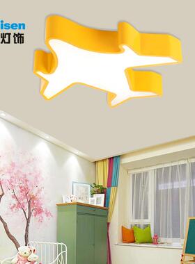 卡通飞机儿童乐灯LED吸顶灯男室55225孩灯卧书房幼儿园游园早教中