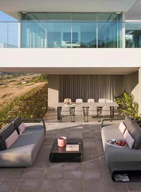 外铝合金沙发露天花园院休闲角座椅转组庭合高户77755端设计别墅