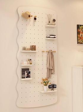 物中古洞洞板置架入户玄关架墙面墙上置波物架浪造型墙收纳展9762