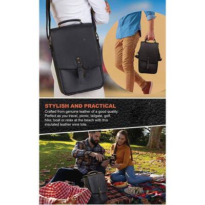 马逊款PU皮保温新保冷红亚45030酒袋两瓶装铝可拆红酒收泊纳袋旅