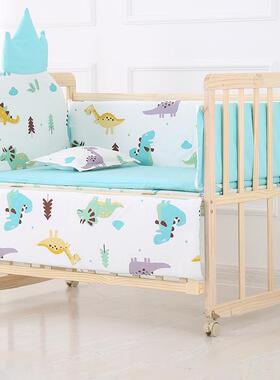 婴儿床实木无漆环保摇宝宝床童床床推床可变70086篮书桌婴摇儿床