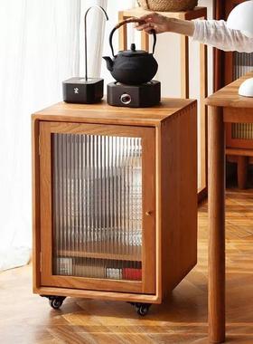 美黑胡桃木边柜茶北水柜置物吧柜风日式阳台发75114边柜茶烧沙水