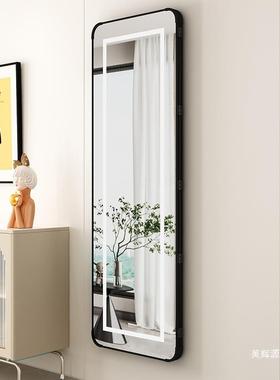 全镜家用遮电箱智33302能带墙灯壁挂式镜穿子衣镜简身约挂可推拉