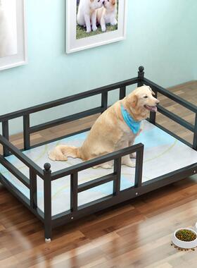 网红狗床可拆中型大型犬铁PVJ艺狗洗毛窝金泰迪铁床实木宠冬季物