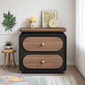 新款 奶油实木代现简约头柜轻奢小985型室皮质家用卧床边床柜收纳