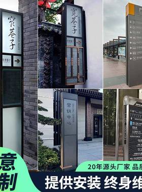 立式导视牌路边小区层OPG道楼路停车场指示牌外精神堡景户区垒导