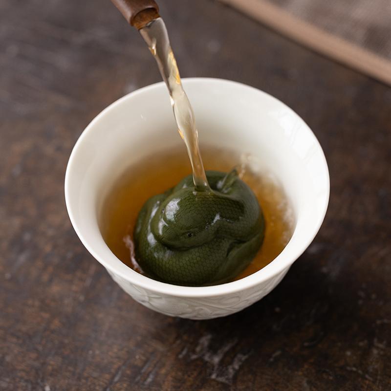 赵品永如辉意灵CMK蛇小金蛇紫砂招财茶宠摆件精可养手工茶装玩家