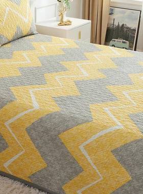 纯棉棉榻榻米夹床盖件四季通用55254绗缝防滑床单三单套件单人铺