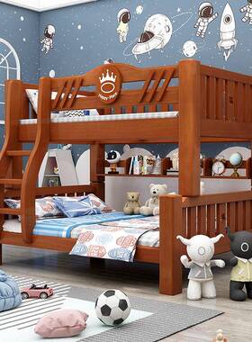 子加粗实木子VMK母床层高低床双层床小户型两母床儿童上下铺床床