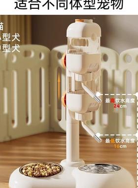 狗狗食喝水器立式宠物猫咪饮水机湿嘴喂器自动挂式自狗89333碗动