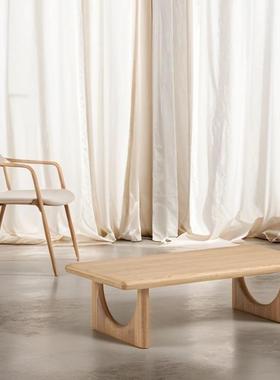 日中风设计师民宿复古风实桌木茶几60310客式厅古家用矮桌茶飘窗