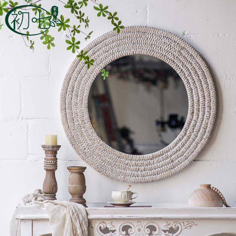 田园复古藤编化装创妆镜意草绳饰镜客子酒店民75616宿厅墙壁挂圆,农机/农具/农膜,其它农用工具,淘宝优惠券,粉丝福利购,淘宝优惠卷