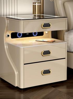 智线能无床头柜保指险柜现代简约充电床纹锁99070边柜