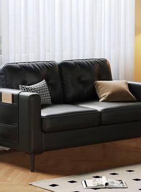 沙QBB发小户双人出租区房屋办公室休息服装店寓黑色皮艺公客厅沙