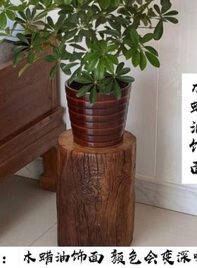 原木墩化老榆木花架31674茶台底座根雕凳子树风桩木子桩实木墩墩