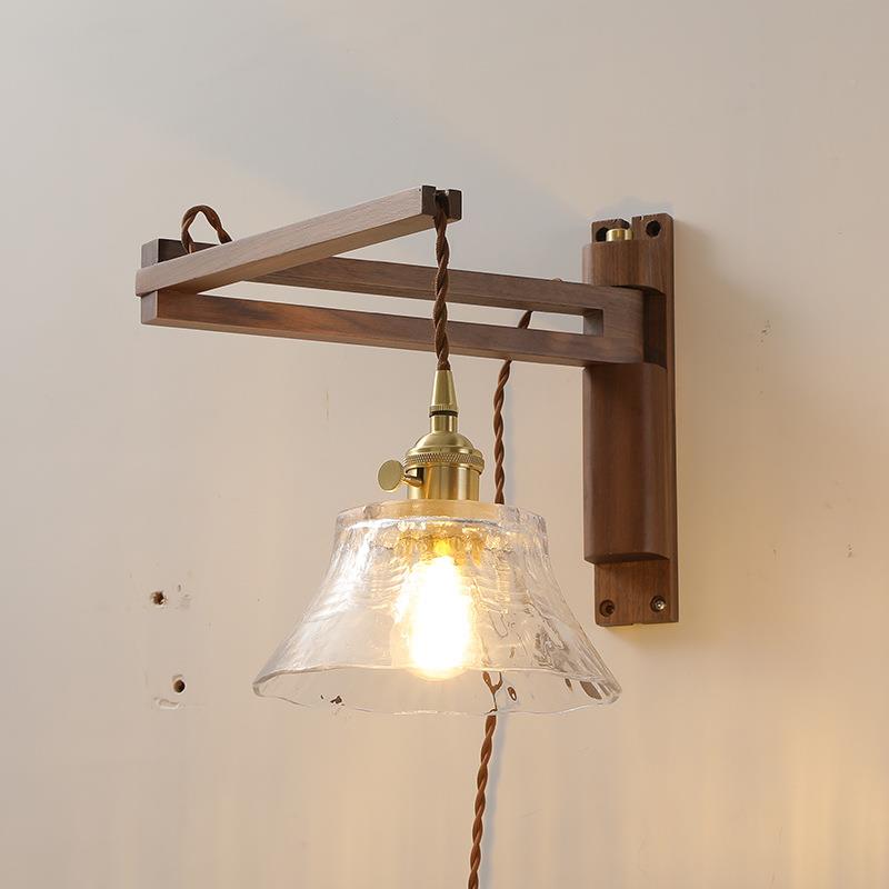 古风木壁艺个复古玻璃艺术灯OYR室民宿卧书房性装饰装简约日式壁