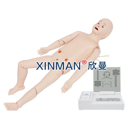 高级全功能五岁儿童护理及CPR操作模拟人(急救+护理+听诊)