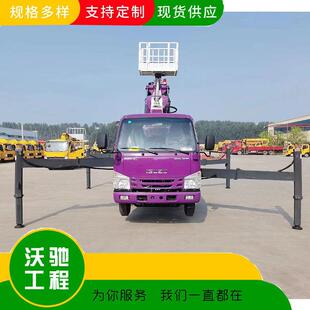 园林施工登高车福润康28米蓝牌高空作业车江铃底盘伸缩直臂高空车