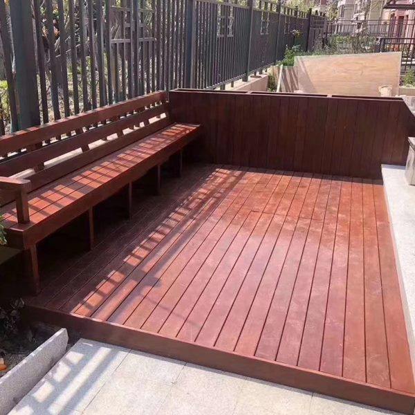 菠萝格防腐木地板户外栈道栏杆阳台花园景观围栏板材木方木料格栅