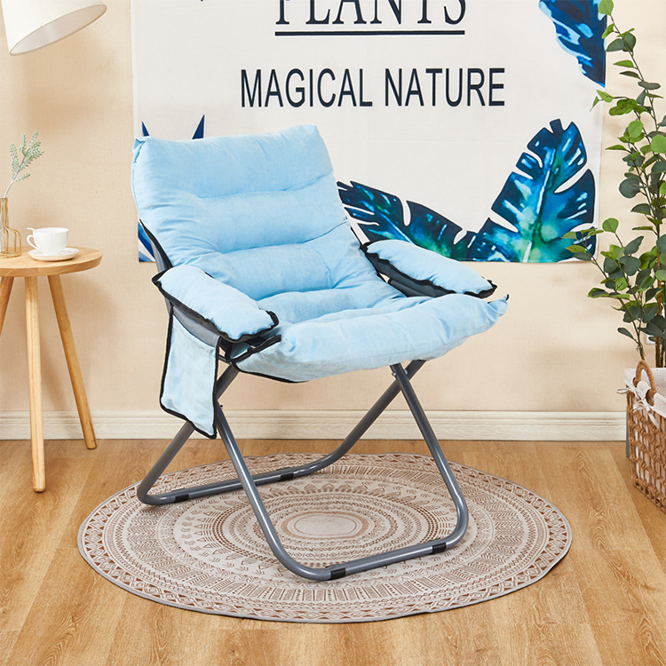 家用懒人沙发椅 布艺单人午睡椅厂家货源折叠椅办公室午休躺椅