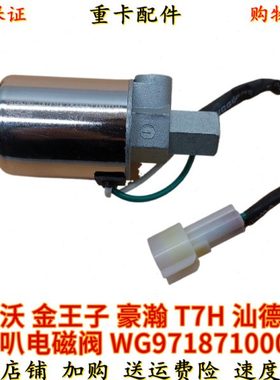 重汽豪沃T7HTX豪瀚金王子汕德卡C7电控气喇叭电磁阀WG9718710003