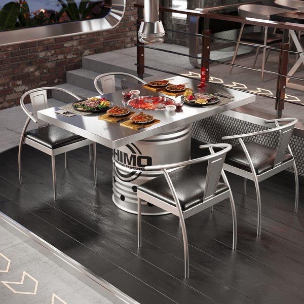 商用不锈钢户外烤肉桌韩式烧烤火锅店铁艺餐桌油桶卡座沙发椅组合,商业/办公家具,烤肉桌,淘宝优惠券,粉丝福利购,淘宝优惠卷