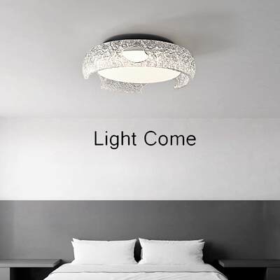 意式极简主卧室灯led创意全光谱护眼设计感2024年新款房间吸顶灯