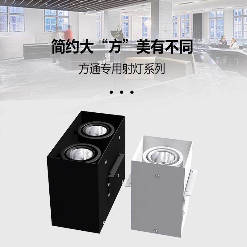 客厅灯具明暗通用餐厅格栅灯斗胆灯装店用洗车场无商铺天花灯主铁