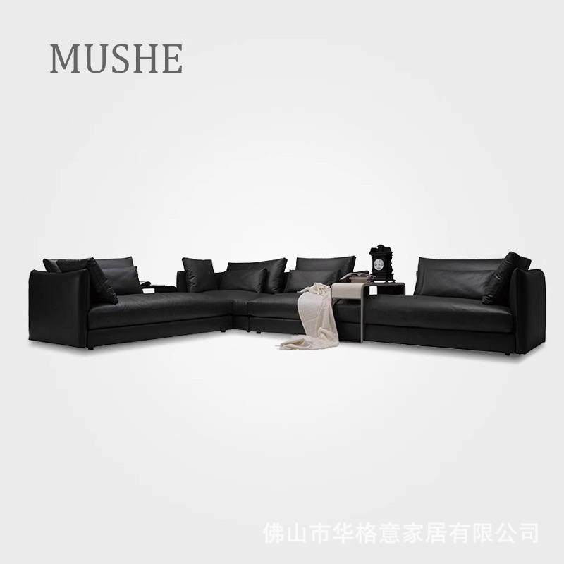 丛林真皮沙发意式极简客厅大平层设计师款大户型现代简约香奈沙发