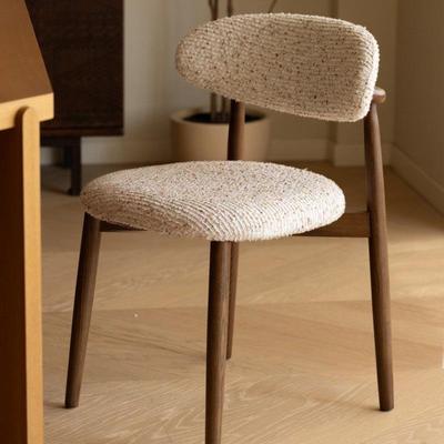 lily椅法式复古奶油风高级不带扶手餐椅客厅单椅轻奢欧式实木餐椅