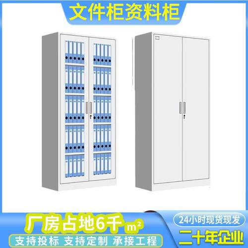 钢制办公室文件柜铁皮柜子档案柜资料柜财务凭证带锁储物书柜
