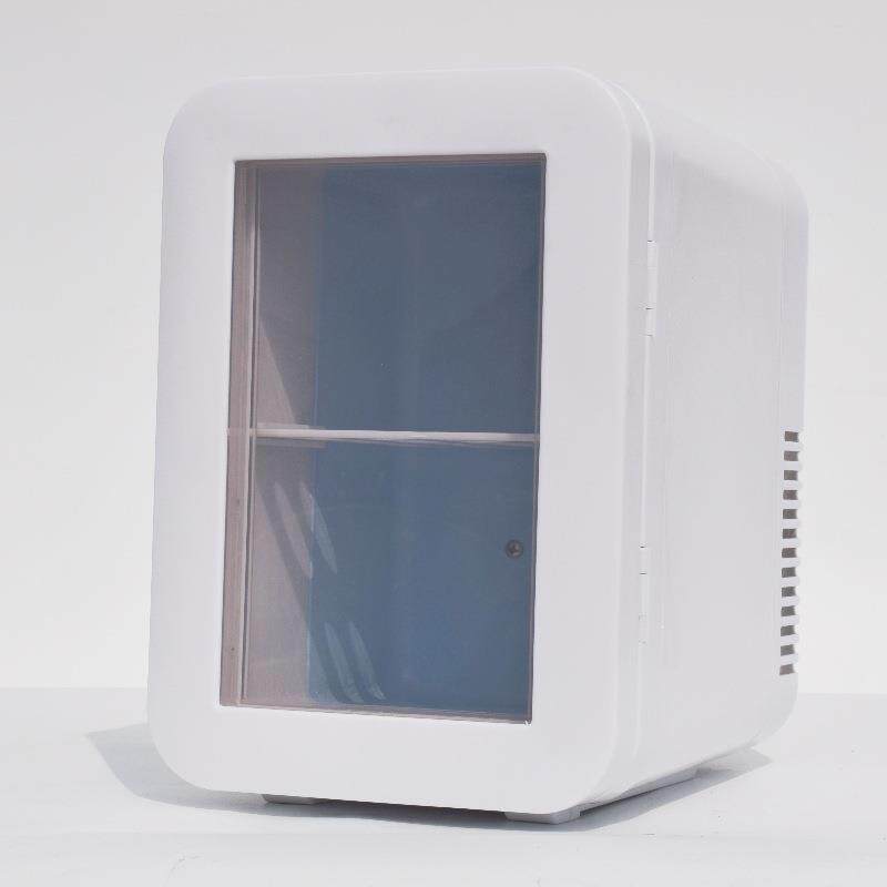 安南美妆冰箱塑料透明门6L迷你冰箱冷热车家两用护肤品冰箱
