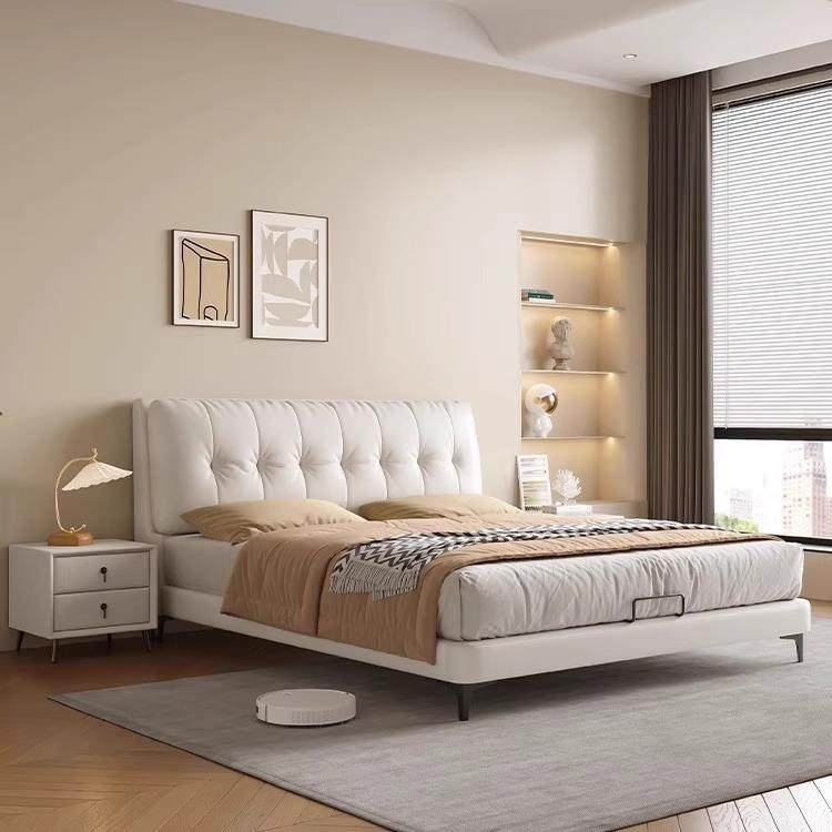 直销1米8现代简约主卧双人床小户型云朵软包婚床奶油风真皮床,节庆用品/礼品,新娘配件,淘宝优惠券,粉丝福利购,淘宝优惠卷