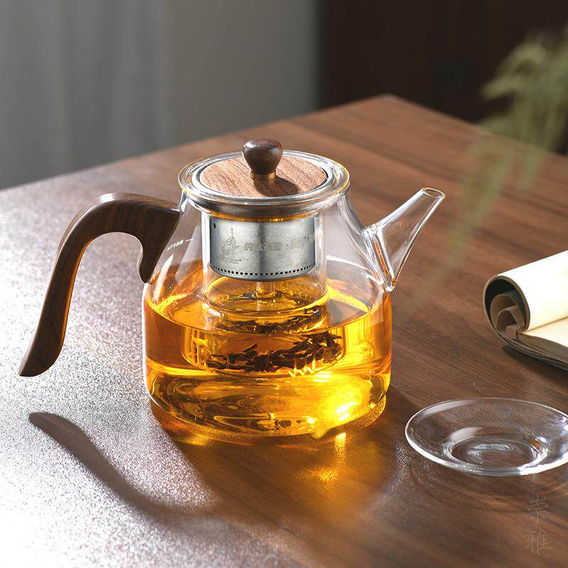 天久璃匠1000ml钛极蒸煮壶茶室高硼硅耐高温玻璃壶煮水泡茶壶