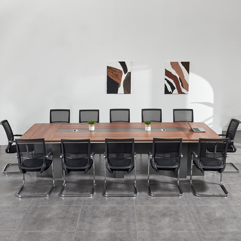 大型会议桌椅组合简约现代办公室免漆培训桌会议室开会桌椅会议桌