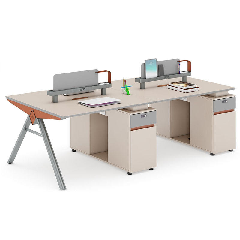 工位办公桌简约现代职员4人位 6卡座办公室家具四双员工桌椅组合