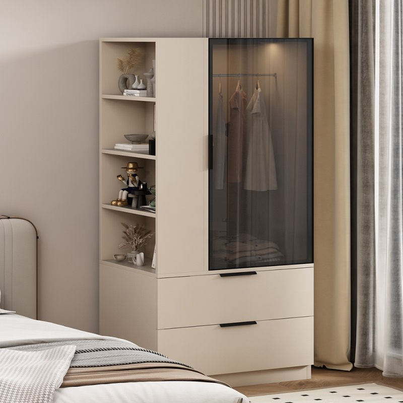 谋生实木床边柜一体收纳小户型家用省空间卧室床头柜置物架儿童小