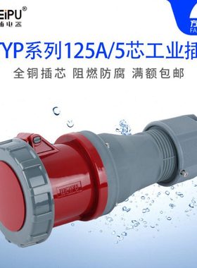 威浦TYP2724 工业插头插座 连接器 125A5芯 IP67 380V WEIPU 防水