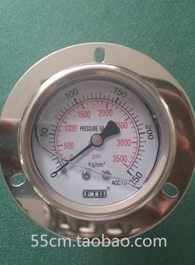 EPS泡沫成型机压力表3500Psi油压表FTB压力表0-250KG耐震压力计
