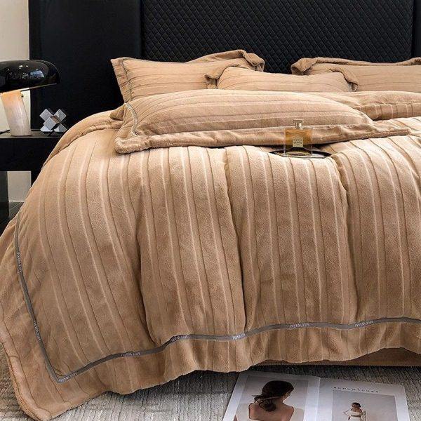 高端冬季牛奶绒四件套床上被套双面绒加厚珊瑚绒床单床笠家用保暖,居家布艺,汗蒸服,淘宝优惠券,粉丝福利购,淘宝优惠卷