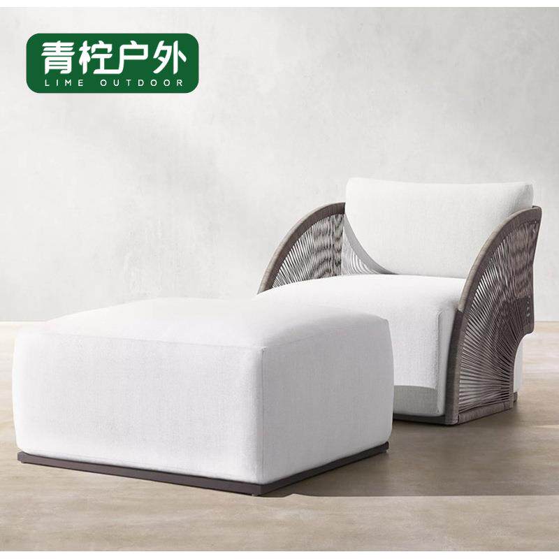 户外沙发创意组合藤椅沙发单人双人花园庭院餐桌椅露台躺椅阳台椅
