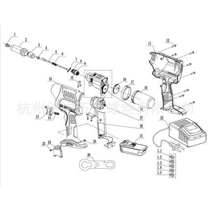 特倍孚TDC5000电动铆钉枪锂电铆钉枪易损件配件