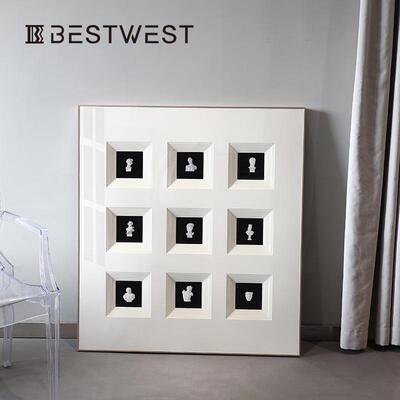 Bestwest古希腊人物挂画立体装饰画玄关走廊客厅沙发背景挂画