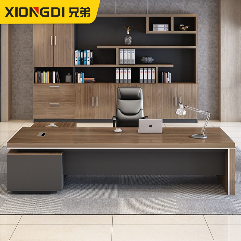 老板桌简约现代 经理办公桌总裁桌主管桌大班台桌椅组合办公家具