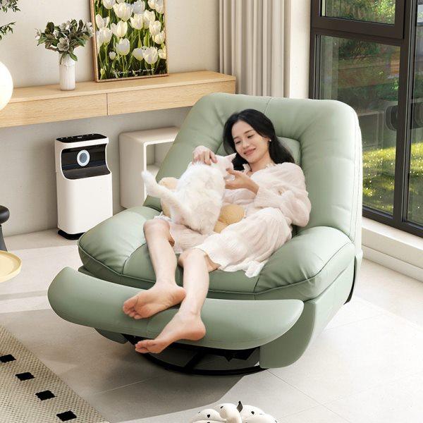 单人沙发客厅轻奢高端电动功能沙发位头等太空懒人布艺沙发椅摇椅