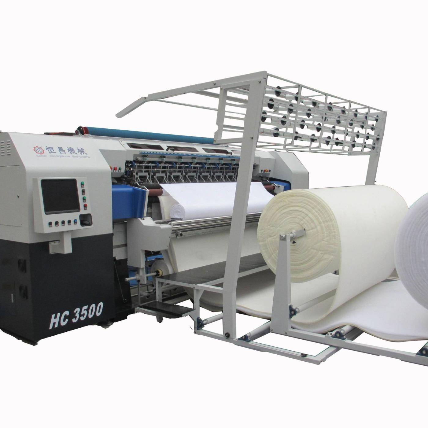 3500电脑高速多针绗缝机多机头设计床垫织物绗花机操作简单