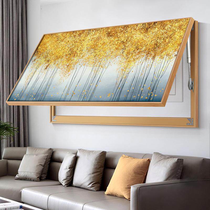 7WP3大尺寸电表箱装饰画抽象简约横款免打孔电箱遮挡挂画超长款电