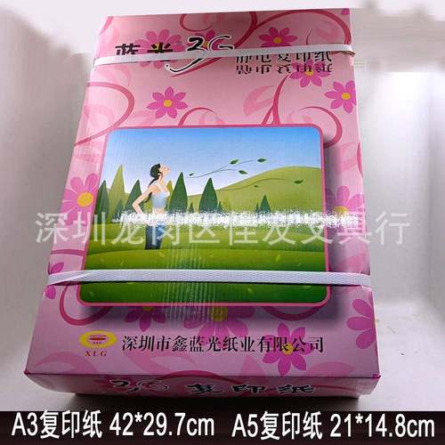 广东包邮蓝光蓝韵白纸办公纸80克静电打印纸A5复印纸A3白纸整箱